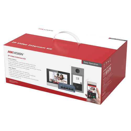 KIT videointerfon HIKVISION pentru o familie, Wi-Fi 2,4 GHz, monitor 7 inch