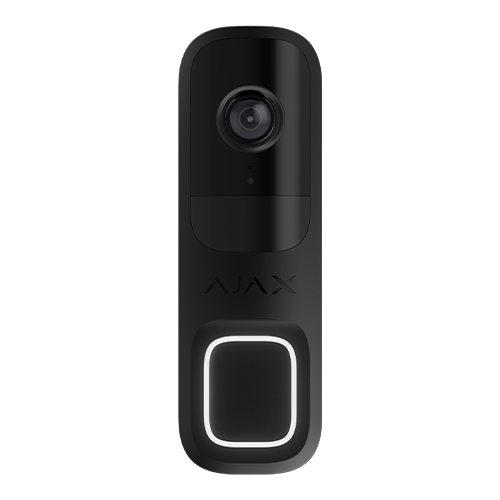 Sonerie video cu AI integrat, senzor PIR si control prin aplicatie, 4MP, negru - AJAX Doorbell