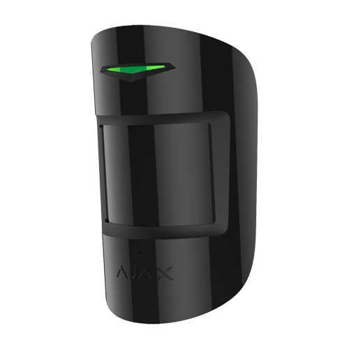 Detector combinat PIR + geam spart, wireless, negru - AJAX CombiProtect