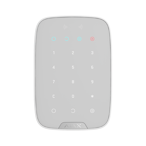 Tastatura cu cititor carduri, wireless, alb - AJAX KeyPadPlus